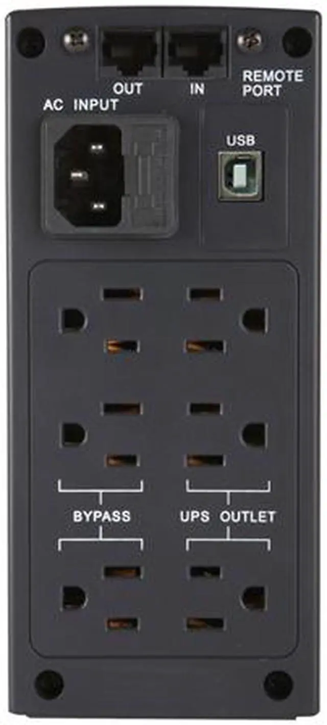 Alt view image 3 of 5 - OPTI-UPS Value Series VS575C-BLK 575 VA 345W 6 Outlets Black UPS