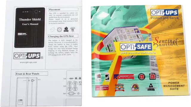 Alt view image 6 of 8 - OPTI-UPS Thunder Shield TS1700B 1500 VA 900W Line Interactive w/ AVR 5 Outlets Black UPS