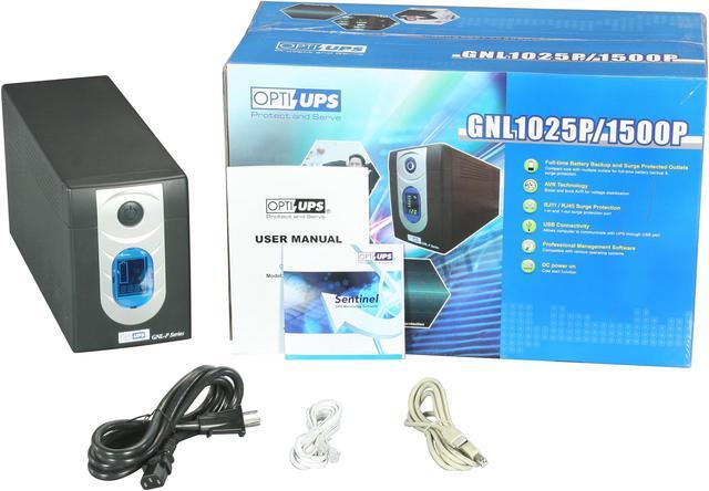 Alt view image 5 of 5 - OPTI-UPS GNL1500P 1500VA 900W Line Interactive UPS with AVR 6-Outlet