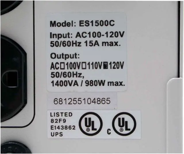 Alt view image 5 of 8 - OPTI-UPS Enhanced Series ES1500C 1400 VA 980 Watts 8 Outlets UPS