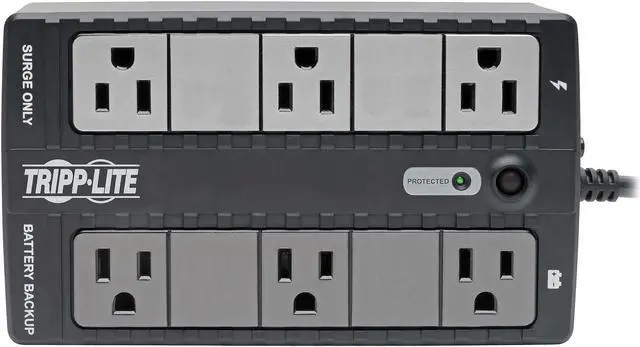 Alt view image 2 of 5 - Tripp Lite Internet Office 120V 350 VA 180 Watts Standby UPS, 6 Outlets (NEMA 5-15R), 5-15P Plug, DB9, Tel/DSL (INTERNET350SER)