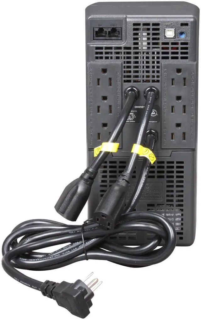 Alt view image 4 of 5 - Tripp Lite OMNIVS1000 OMNI VS 1000 VA 500 Watts 8 Outlets Line Interactive Tower UPS