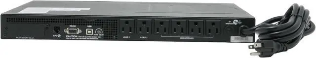 Alt view image 4 of 9 - Tripp Lite Smart 750VA Sine Wave UPS Back Up, Line-Interactive 120V 600W, 1U Rackmount, Network Management Card Options, USB, DB9 Serial (SMART750RM1U)