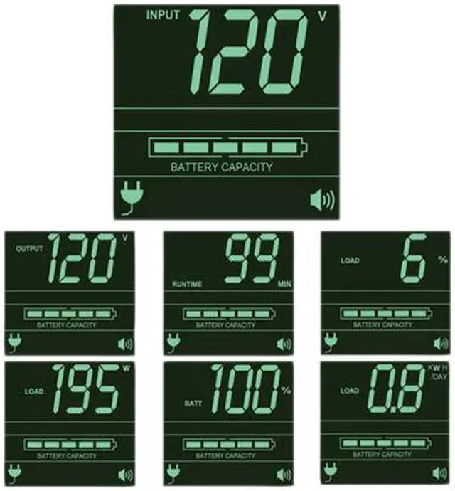 Alt view image 3 of 5 - Tripp Lite SMART750RMXL2U 750VA 600W UPS Smart Rackmount AVR LCD 120V USB DB9 SNMP 2URM, 6 Outlets