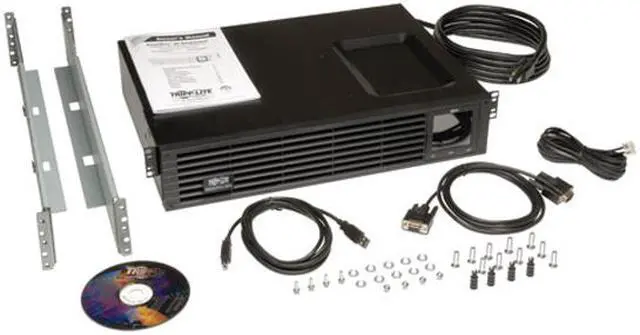 Alt view image 5 of 5 - Tripp Lite SMART750RMXL2U 750VA 600W UPS Smart Rackmount AVR LCD 120V USB DB9 SNMP 2URM, 6 Outlets