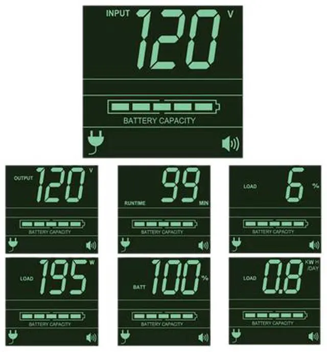 Alt view image 5 of 7 - Tripp Lite SMART1000RM2U Series SmartPro 120V 1kVA 800W Line-Interactive Sine Wave UPS, 2U Rack/Tower, Network Card Options, LCD, USB, DB9, 6 Outlets - 1000VA/800W-5.3 Minute Full Load- 6 x NEMA 5-15R
