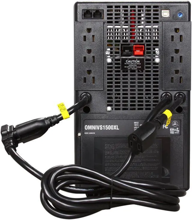 Alt view image 4 of 7 - Tripp Lite OMNIVS1500XL OMNI VS 1500 VA 940 Watts 8 Outlets Line Interactive Tower UPS Extended Runtime