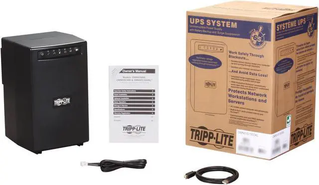 Alt view image 5 of 7 - Tripp Lite OMNIVS1500XL OMNI VS 1500 VA 940 Watts 8 Outlets Line Interactive Tower UPS Extended Runtime