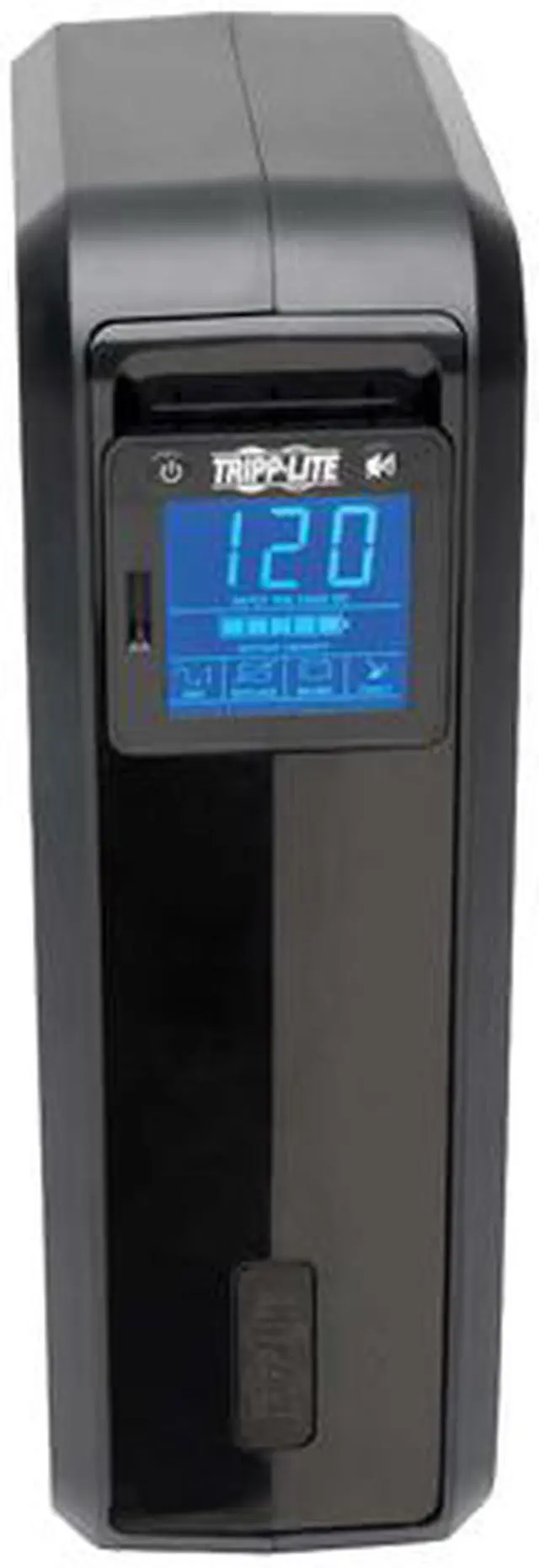 Alt view image 5 of 7 - Tripp Lite SmartPro LCD 120V 1000 VA 500 Watts Line-Interactive UPS, AVR, Tower, USB, TEL / DSL / Coax Protection, 8 Outlets (SMART1000LCD)