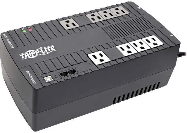 Alt view image 2 of 10 - Tripp Lite VR550U Series 550VA 300W Line-Interactive UPS -8 NEMA 5-15R Outlets, AVR, 120V, 50/60 Hz, USB, Desktop/Wall Mount - Ultra-compact Desktop/Tower/Wall Mount-AVR - 8Hour Recharge -120 V AC
