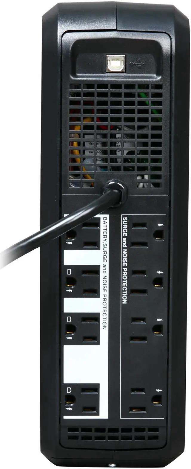 Alt view image 5 of 7 - Tripp Lite OMNI900LCD Series OmniSmart LCD 120V 900VA 475W Line-Interactive UPS, Tower, LCD display, USB port - 900VA/475W -3 Minute Full Load - 4 x NEMA 5-15R - Battery/Surge-protected,4 x NEMA 5-15R