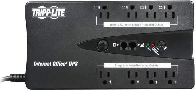 Alt view image 5 of 6 - Tripp Lite INTERNET550SER Internet Office 550 VA 300 Watts 8 Outlets Standby UPS  for PCs