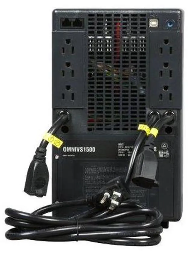 Alt view image 3 of 16 - Tripp Lite OMNIVS1500 OMNI VS 1500 VA 940 Watts 8 Outlets Line Interactive Tower UPS