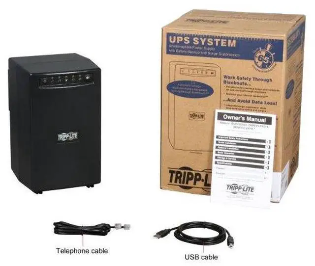 Alt view image 4 of 16 - Tripp Lite OMNIVS1500 OMNI VS 1500 VA 940 Watts 8 Outlets Line Interactive Tower UPS
