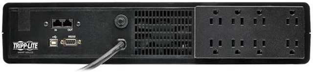 Alt view image 3 of 8 - Tripp Lite SMART1500LCD Series Smart LCD 1500VA 900W 120V Line-Interactive UPS - 8 Outlets, USB, DB9, 2U Rack/Tower - 2U Rack/Tower - 8 Hour Recharge - 3.50 Minute Stand-by - 110 V AC Input