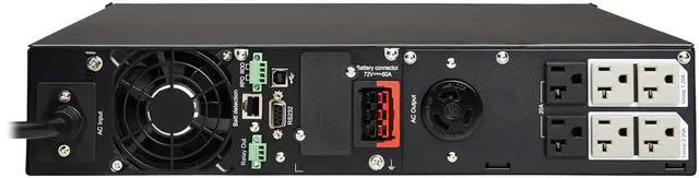 Alt view image 4 of 11 - Tripp Lite SMART2200RMXL2U Series SmartPro 1950VA 1950W 120V Line-Interactive Sine Wave UPS - 7 Outlets, Extended Run, Network Card Option, LCD, USB, DB9, ENERGY STAR V2.0, 2U Rack/Tower - 2U