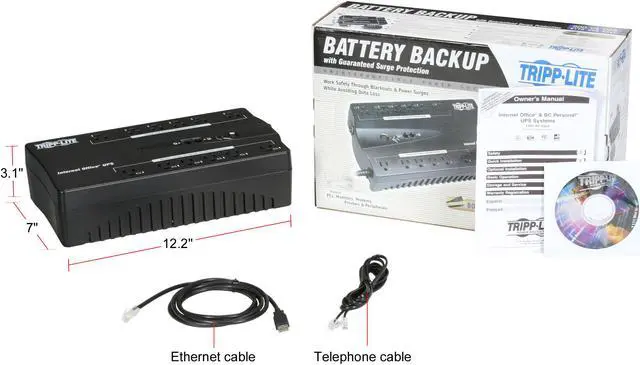 Alt view image 6 of 6 - Tripp Lite INTERNET900U Internet Office 900 VA 480 Watts 12 Outlets Standby UPS  for PCs