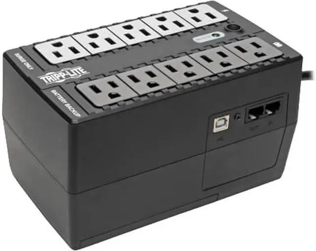 Main image of Tripp Lite Internet Office 120V 600 VA 300 Watts Standby UPS, Ultra-Compact Desktop, USB (INTERNET600U)