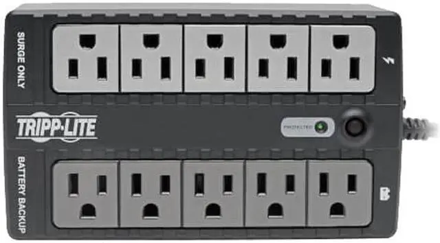 Alt view image 2 of 5 - Tripp Lite Internet Office 120V 600 VA 300 Watts Standby UPS, Ultra-Compact Desktop, USB (INTERNET600U)