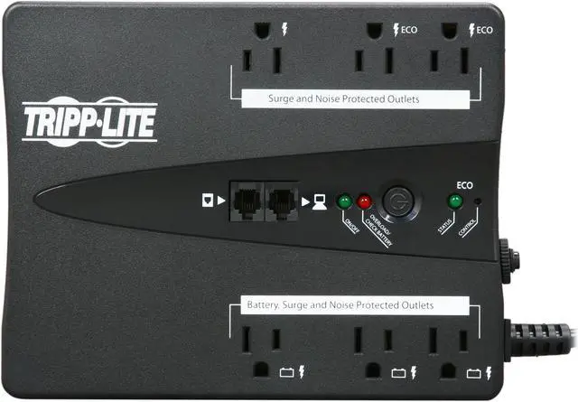 Alt view image 2 of 5 - Tripp Lite ECO350UPS Energy Saving Green 350 VA 180 Watts 6 Outlets Standby UPS for PCs
