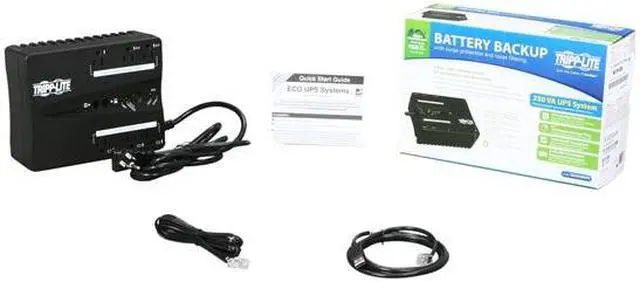 Alt view image 5 of 5 - Tripp Lite ECO350UPS Energy Saving Green 350 VA 180 Watts 6 Outlets Standby UPS for PCs