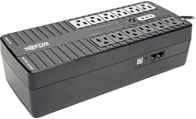 Main image of Tripp Lite 750 VA UPS Battery Backup, 450 Watts Eco Green, USB, RJ11, 12 Outlets (ECO750UPS)