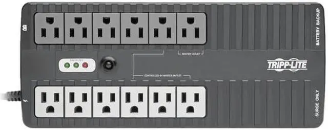 Alt view image 4 of 4 - Tripp Lite 750 VA UPS Battery Backup, 450 Watts Eco Green, USB, RJ11, 12 Outlets (ECO750UPS)