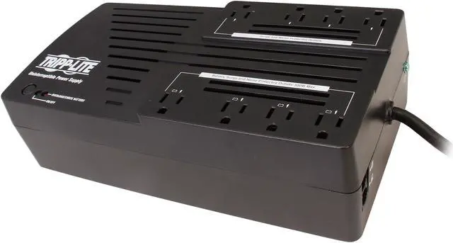 Alt view image 2 of 7 - Tripp Lite AVR700U Series 700VA 350W Line-Interactive UPS - 8 NEMA 5-15R Outlets, AVR, 120V, 50/60 Hz, USB, Desktop/Wall Mount - Desktop - 2 Minute Stand-by - 110 V AC Input - 120 V AC Output -8xNEMA