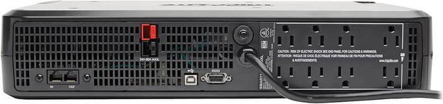 Alt view image 2 of 8 - Tripp Lite SMART1500LCDXL Series SmartPro LCD 120V 1500VA 900W Line-Interactive UPS, AVR, Extended Runtime, 2U Rack/Tower, LCD, USB, DB9, 8 Outlets -2U Rack/Tower - 4.50 Hour Recharge - 4 Min Stand by
