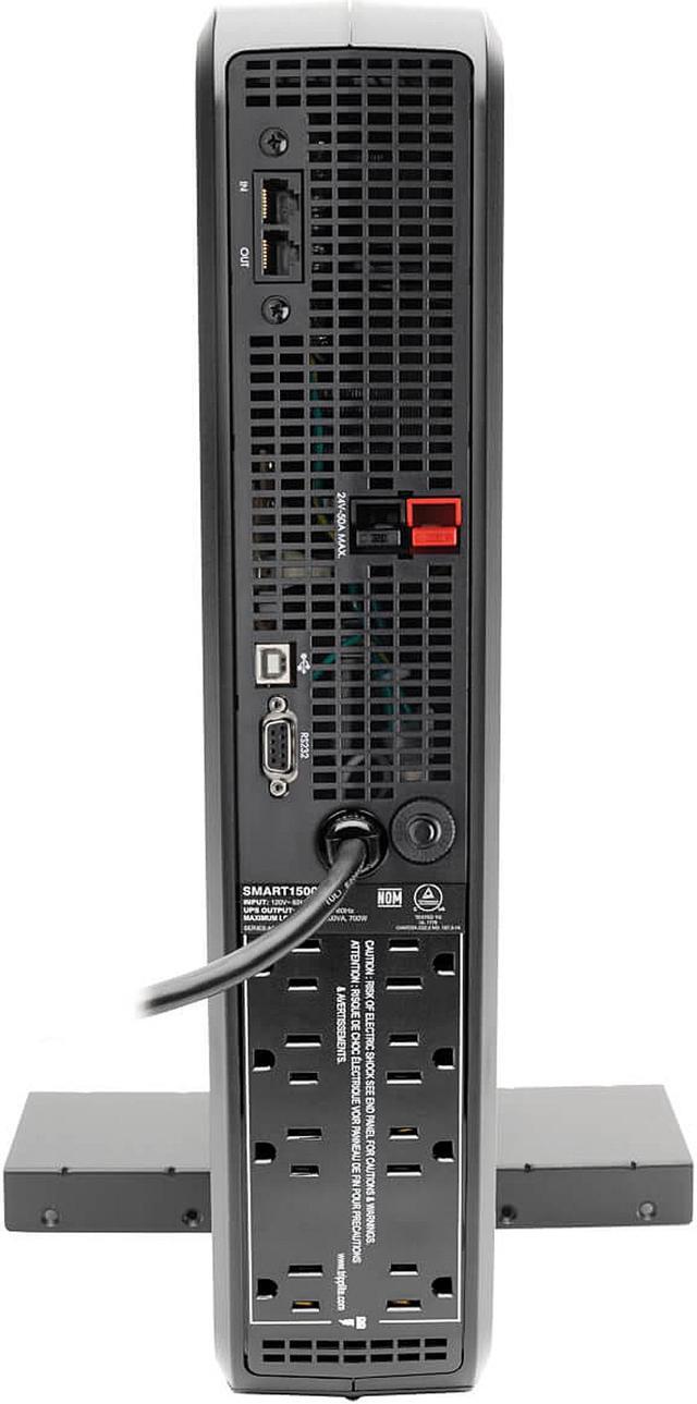 Alt view image 4 of 8 - Tripp Lite SMART1500LCDXL Series SmartPro LCD 120V 1500VA 900W Line-Interactive UPS, AVR, Extended Runtime, 2U Rack/Tower, LCD, USB, DB9, 8 Outlets -2U Rack/Tower - 4.50 Hour Recharge - 4 Min Stand by