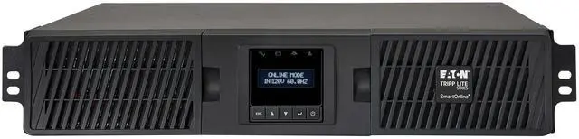 Alt view image 2 of 10 - Tripp Lite SU1000RTXLCD2U Series SmartOnline 1000VA 900W 120V Double-Conversion Sine Wave UPS - 8 Outlets, Extended Run, Network Card Option, LCD, USB, DB9, 2U Rack/Tower - 2U Rack/Tower