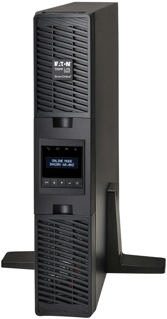 Alt view image 8 of 10 - Tripp Lite SU1000RTXLCD2U Series SmartOnline 1000VA 900W 120V Double-Conversion Sine Wave UPS - 8 Outlets, Extended Run, Network Card Option, LCD, USB, DB9, 2U Rack/Tower - 2U Rack/Tower