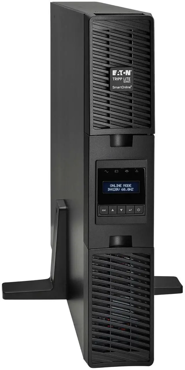 Alt view image 5 of 11 - Tripp Lite series SmartOnline 2000VA 1800W 120V Double-Conversion Sine Wave UPS - 7 Outlets, Extended Run, Network Card Option, LCD, USB, DB9, 2U Rack/Tower (SU220RTXLCD2U)