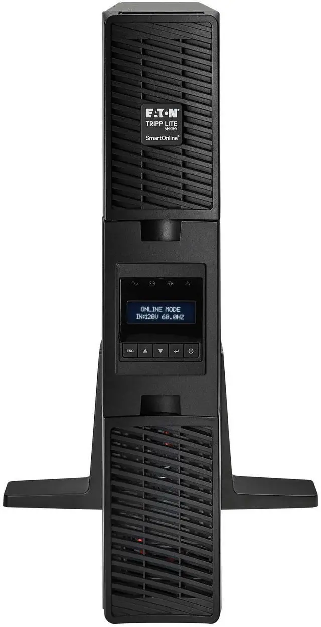 Alt view image 7 of 11 - Tripp Lite series SmartOnline 2000VA 1800W 120V Double-Conversion Sine Wave UPS - 7 Outlets, Extended Run, Network Card Option, LCD, USB, DB9, 2U Rack/Tower (SU220RTXLCD2U)