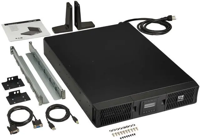 Alt view image 10 of 11 - Tripp Lite series SmartOnline 2000VA 1800W 120V Double-Conversion Sine Wave UPS - 7 Outlets, Extended Run, Network Card Option, LCD, USB, DB9, 2U Rack/Tower (SU220RTXLCD2U)