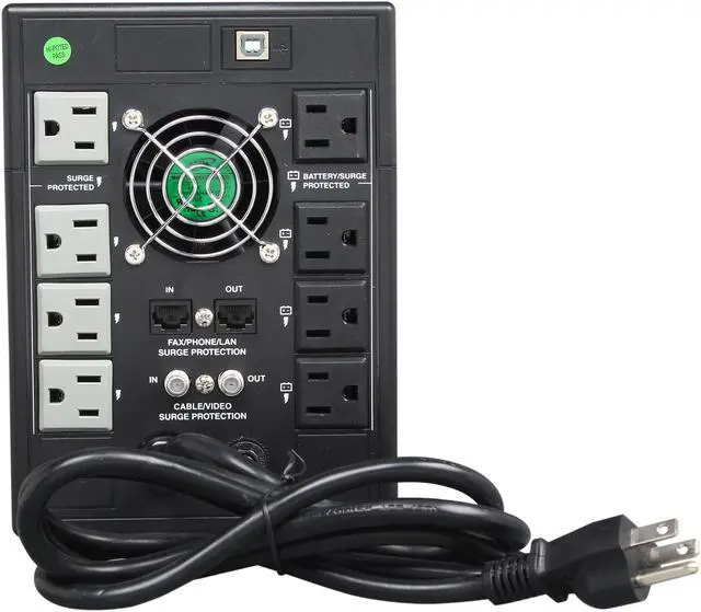 Alt view image 5 of 6 - Tripp Lite SMART1300LCDT Series SmartPro LCD 120V 1300VA 720W Line-Interactive UPS, AVR, Tower, LCD, USB, 8 Outlets - Tower - 6.30 Hour Recharge - 110 V AC Input - 120 V AC Output - 4 x NEMA 5-15R