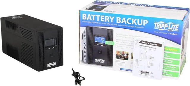Alt view image 6 of 6 - Tripp Lite SMART1300LCDT Series SmartPro LCD 120V 1300VA 720W Line-Interactive UPS, AVR, Tower, LCD, USB, 8 Outlets - Tower - 6.30 Hour Recharge - 110 V AC Input - 120 V AC Output - 4 x NEMA 5-15R