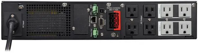 Alt view image 4 of 9 - Tripp Lite series SmartPro 1000VA 1000W 120V Line-Interactive Sine Wave UPS - 8 Outlets, Extended Run, Network Card Option, LCD, USB, DB9, 2U Rack/Tower (SMART1000RMXL2U)