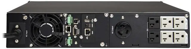 Alt view image 4 of 10 - Tripp Lite series SmartPro 1950VA 1950W 120V Line-Interactive Sine Wave UPS - 7 Outlets, Extended Run, Network Card Included, LCD, USB, DB9, 2U Rack/Tower (SMART2200RM2UN)
