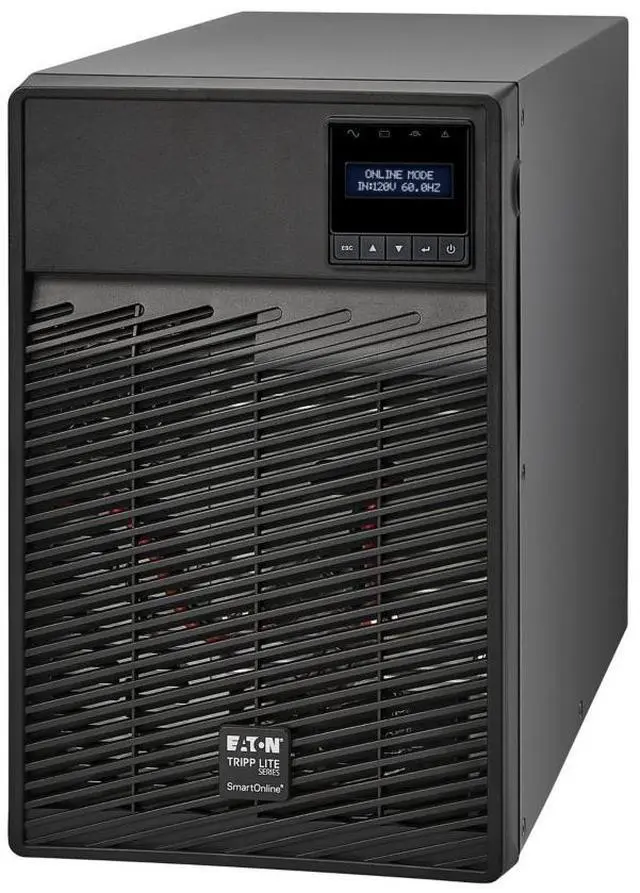 Alt view image 4 of 7 - Tripp Lite SU1500XLCD  Series SmartOnline 1500VA 1350W 120V Double-Conversion UPS - 6 Outlets, Extended Run, Network Card Option, LCD, USB, DB9, Tower (SU1500XLCD)