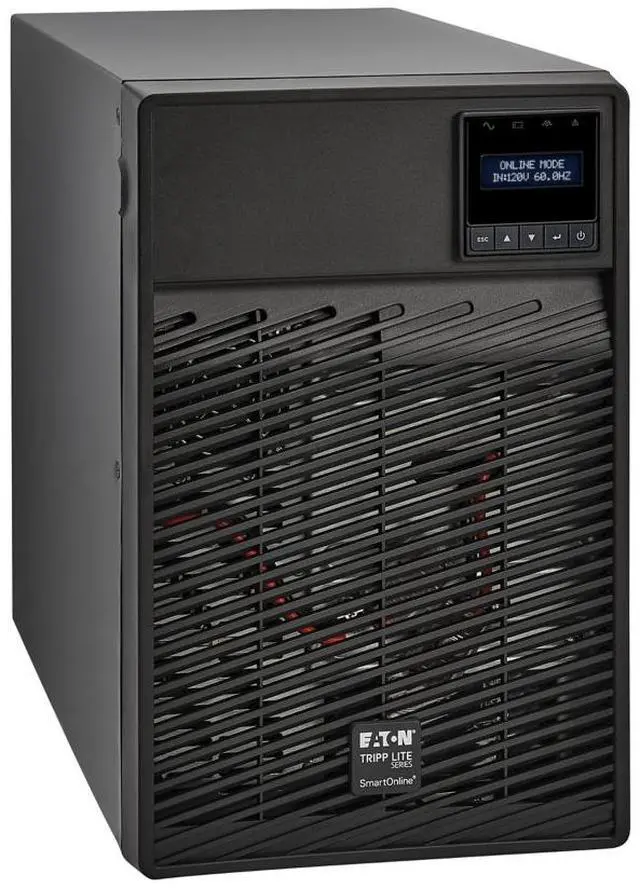 Main image of Tripp Lite SU1500XLCD  Series SmartOnline 1500VA 1350W 120V Double-Conversion UPS - 6 Outlets, Extended Run, Network Card Option, LCD, USB, DB9, Tower (SU1500XLCD)