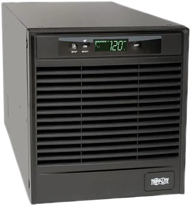 Main image of Tripp Lite series SmartOnline 3000VA 2700W 120V Double-Conversion UPS - 5 Outlets, Extended Run, Network Card Option, LCD, USB, DB9, Tower (SU3000XLCD)