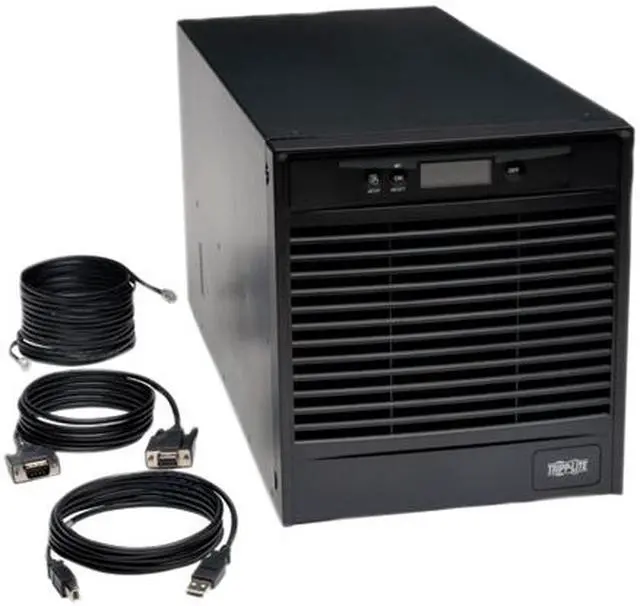 Alt view image 5 of 5 - Tripp Lite series SmartOnline 3000VA 2700W 120V Double-Conversion UPS - 5 Outlets, Extended Run, Network Card Option, LCD, USB, DB9, Tower (SU3000XLCD)