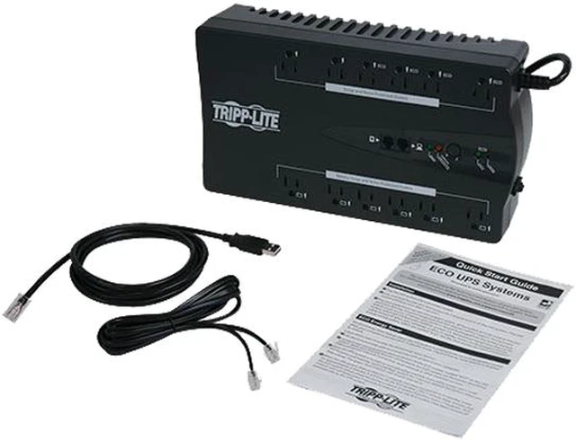 Alt view image 3 of 3 - TRIPP LITE ECO900UPSM 900 VA 480 Watts 6 UPS outlets, 6 surge-only outlets Outlets UPS