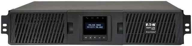 Alt view image 3 of 11 - Tripp Lite series SmartOnline 3000VA 2700W 208/230V Double-Conversion UPS - 10 Outlets, Extended Run, Network Card Option, LCD, USB, DB9, 2U Rack/Tower (SUINT3000LCD2U)