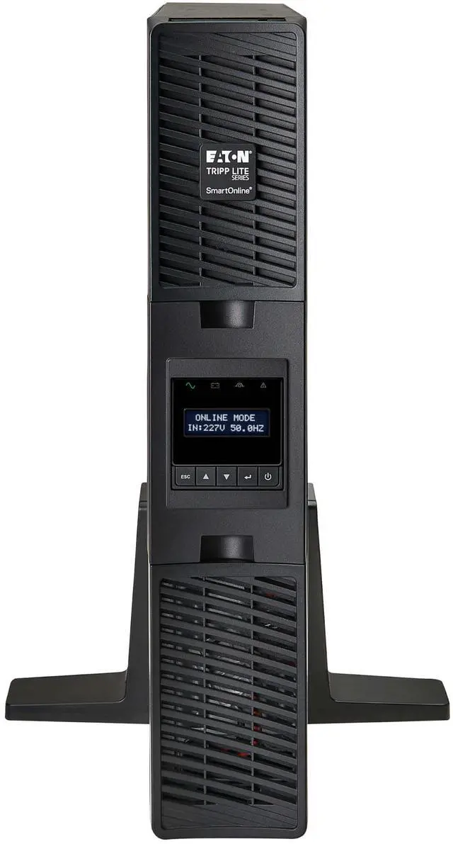 Alt view image 6 of 11 - Tripp Lite series SmartOnline 3000VA 2700W 208/230V Double-Conversion UPS - 10 Outlets, Extended Run, Network Card Option, LCD, USB, DB9, 2U Rack/Tower (SUINT3000LCD2U)