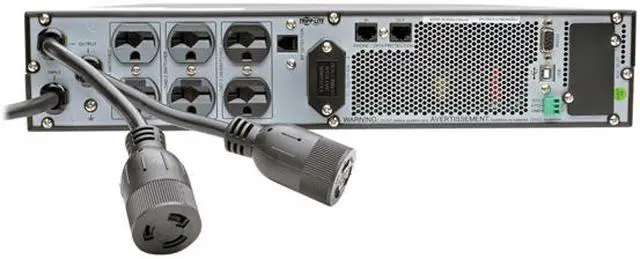 Alt view image 4 of 8 - Tripp Lite SU3000LCD2UHV 3kVA 2.7kW Smart Online UPS, Double Conversion 208/240V, Extended Run, 2U Rack Mount, Energy Star, LCD, USB, DB9