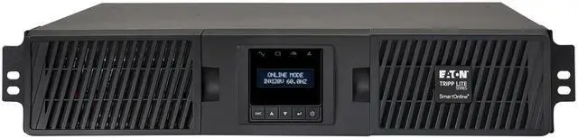 Alt view image 3 of 10 - Tripp Lite series SmartOnline 1500VA 1350W 120V Double-Conversion UPS - 8 Outlets, Extended Run, Network Card Included, LCD, USB, DB9, 2U Rack/Tower (SU1500RTXLCDN)