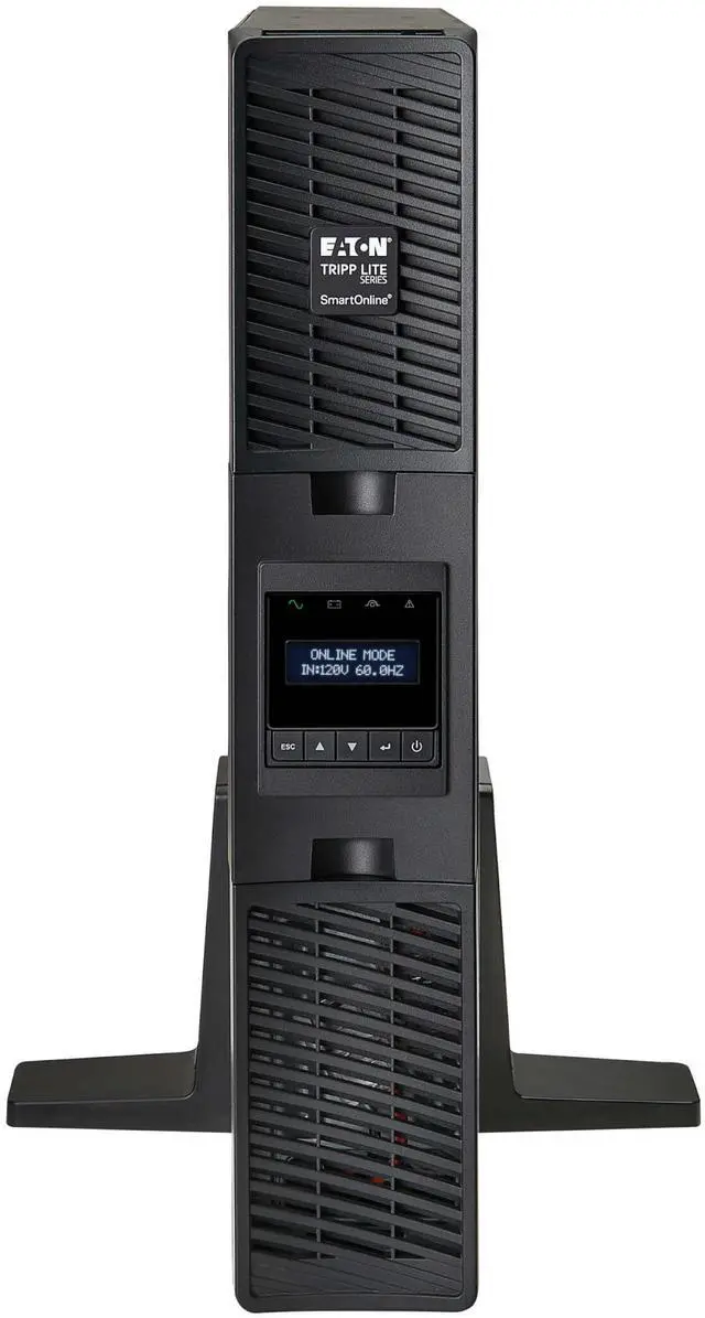 Alt view image 7 of 10 - Tripp Lite series SmartOnline 1500VA 1350W 120V Double-Conversion UPS - 8 Outlets, Extended Run, Network Card Included, LCD, USB, DB9, 2U Rack/Tower (SU1500RTXLCDN)