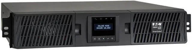 Main image of Tripp Lite series SmartOnline 2000VA 1800W 120V Double-Conversion UPS - 7 Outlets, Extended Run, Network Card Included, LCD, USB, DB9, 2U Rack/Tower (SU2200RTXLCDN)